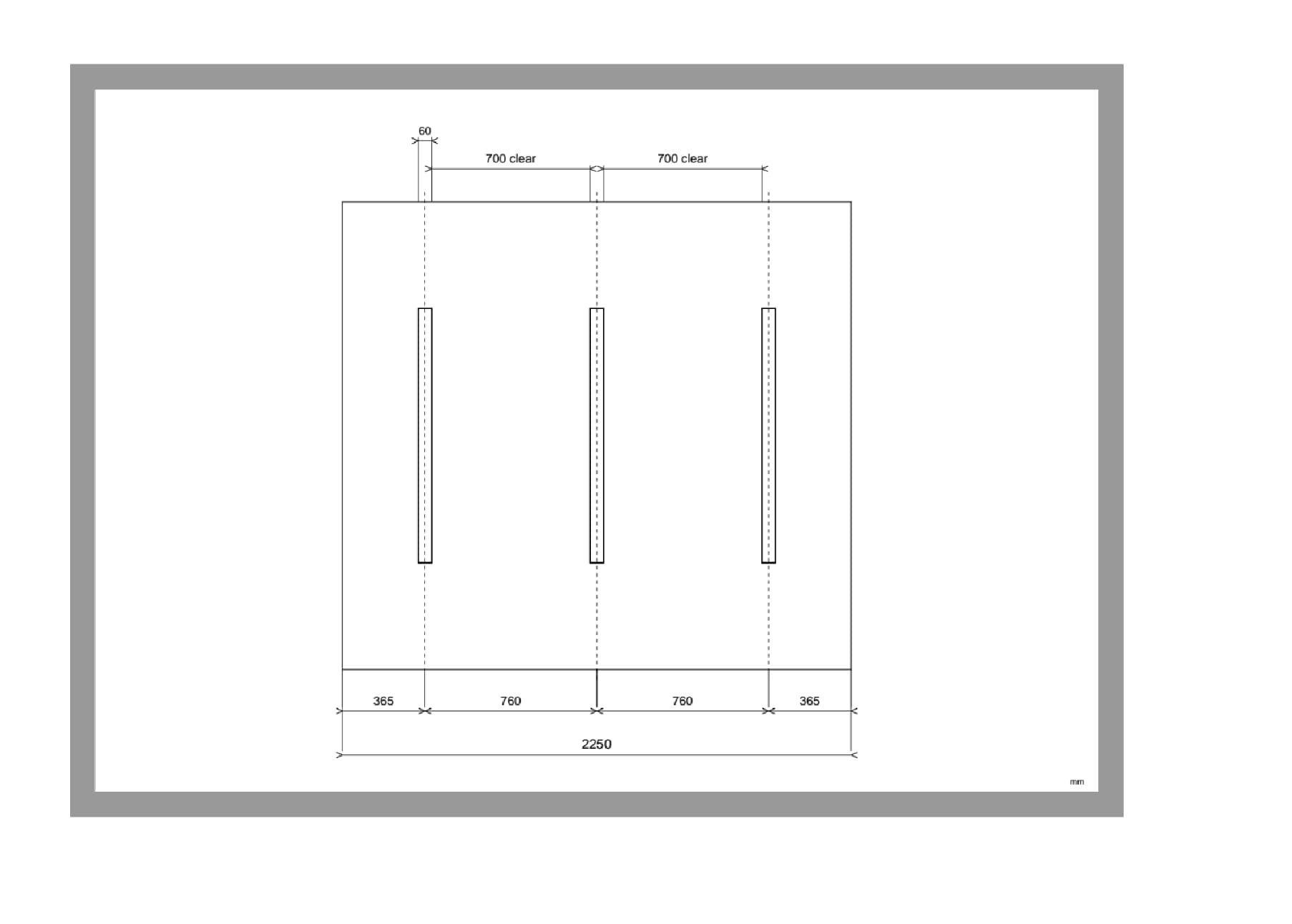 Figure 3 — Construction setout developed from the sauna model